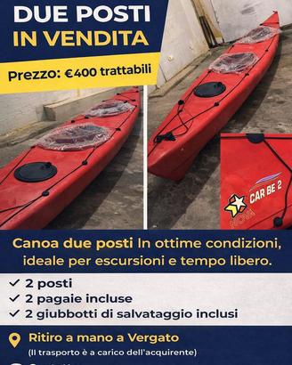Canoa rigida biposto