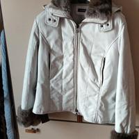 Giubbotto pelle donna con pelliccietta sintetica