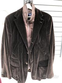 Blazer marrone in velluto Fay tg 48  con gilet