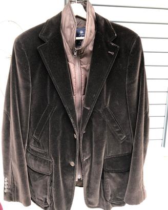 Blazer marrone in velluto Fay tg 48  con gilet