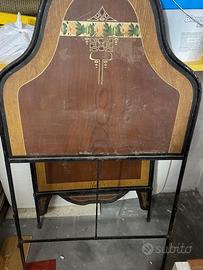 Testata vintage letto  in ferro battuto decorato