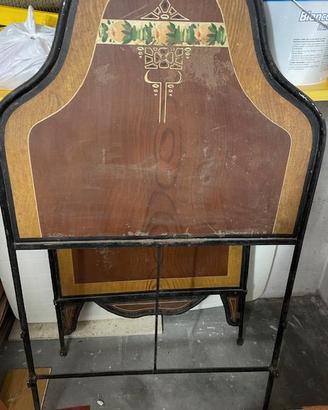 Testata vintage letto  in ferro battuto decorato