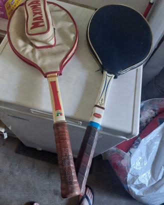 Racchette da tennis Maxima legno vintage anni 70