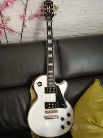 epiphone les paul custom white alpine 