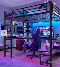 Letto nuovo con scrivania sotto