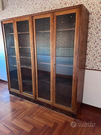 Grande libreria Italiana Vintage in noce anni ‘50