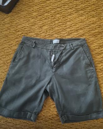 pantaloncino uomo in lino verde