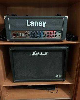 Testata Laney VH100R e cassa Marshall