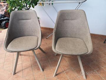 Sedie similpelle trapuntata vintage Bilbao