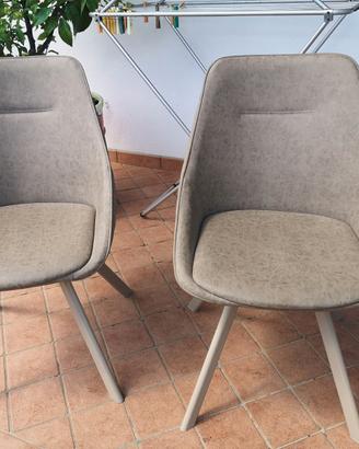 Sedie similpelle trapuntata vintage Bilbao