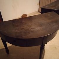 Tavolo consolle a mezzaluna antico