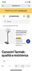 Canestro da basket con base pro