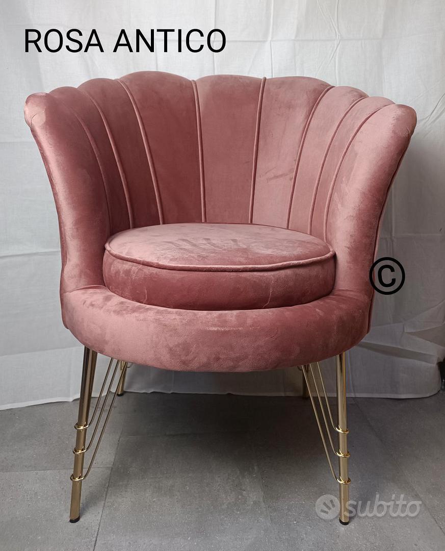 Conchiglia Rosa Poltrona Conchiglia Velluto Poltrona A Conchiglia