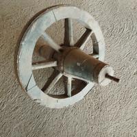 ruota in legno x carriola