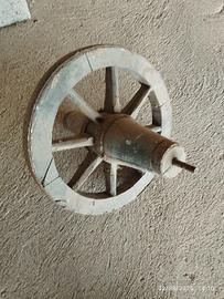 ruota in legno x carriola