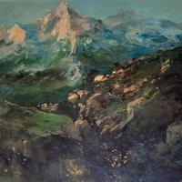quadro ad olio Gran Sasso d'Italia 