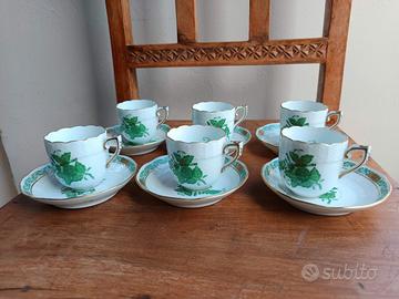 Set caffè Herend Apponi Green