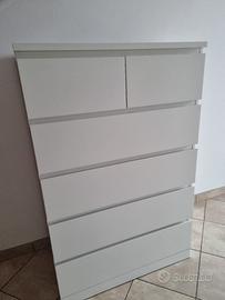 cassettiera ikea malm bianca 
