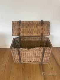 Zaino/cesta vintage in vimini