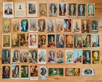 Lotto 51 immaginette religiose Madonna di Lourdes