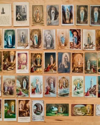 Lotto 51 immaginette religiose Madonna di Lourdes