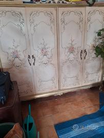 armadio e comò, anni '50, stile veneziano