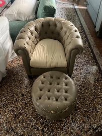 Poltrona con pouf