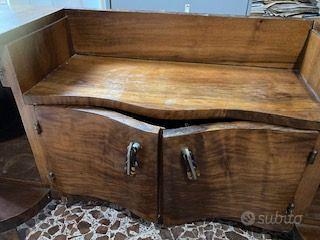 Credenza art deco radica di noce