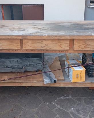 tavolo / banco da lavoro in massello 