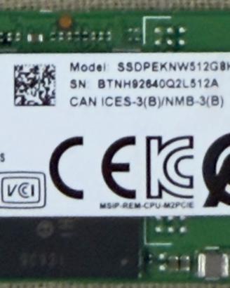 Intel 660p SSD M.2 512GB NVMe PCIe - Salute 90%