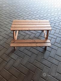 tavolino picnic in legno per bambini