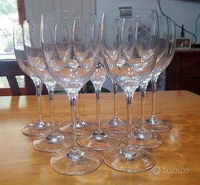 9 calici da vino Capri Chrystal nuovi mai usati!