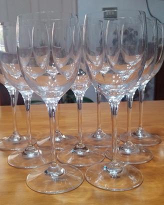 9 calici da vino Capri Chrystal nuovi mai usati!