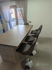 4 Sgabelli Grigi in Similpelle