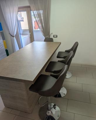 4 Sgabelli Grigi in Similpelle