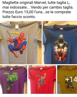 Magliette Marvel originali