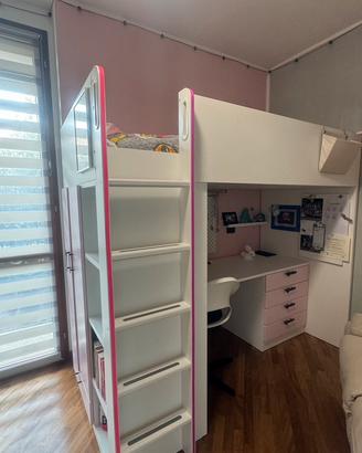 Due Letti a soppalco per cameretta bambina