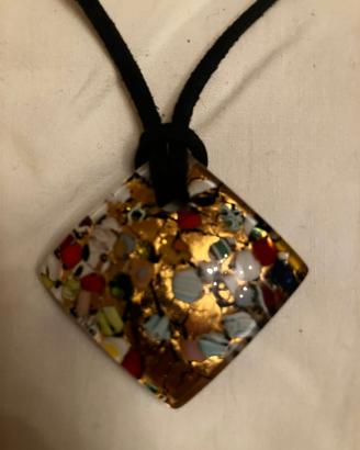 Collana con ciondolo vetro Murano