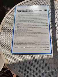 Cartello vintage prevenzione infortuni