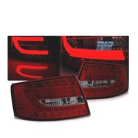 FANALI A LED BAR ROSSO PER AUDI A6 C6 SEDAN 04-08 