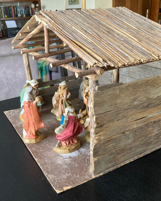 Capanna presepio artigianale