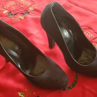 Scarpe Decollete' tacco 7 N°35 Nere