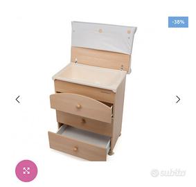 Fasciatoio e cassettiera con vaschetta