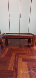 Tavolino in legno e vetro 
