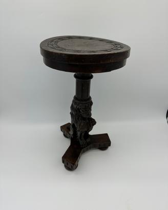Tavolo tavolino veneziano con leone antico legno