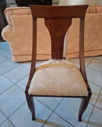 4 Sedie in legno massello