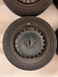 Set 4 cerchi in ferro 16” 5x108 Ford/Volvo + Gomme