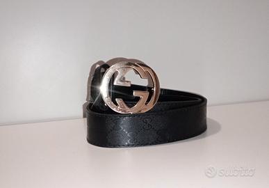 cintura Gucci in pelle nera