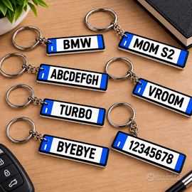 Portachiavi targa auto personalizzato con nome