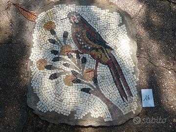 Mosaico "Uccello sul ramo" cm. 82x68- cod.16